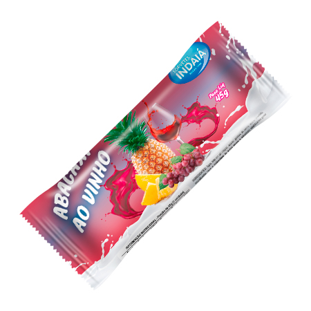 Picolé Abacaxi com Vinho Sorvetes Indaiá