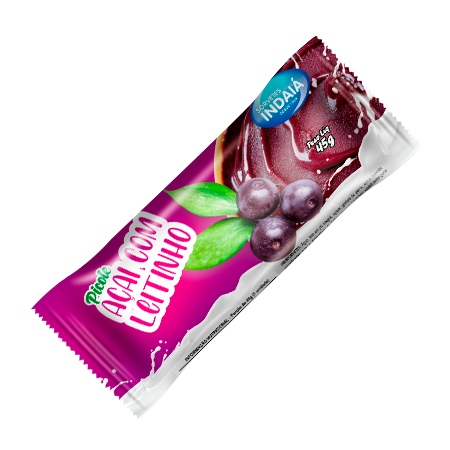 Picolé Açaí com Leitinho Sorvetes Indaiá