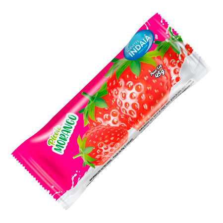 Picolé Morango Sorvetes Indaiá